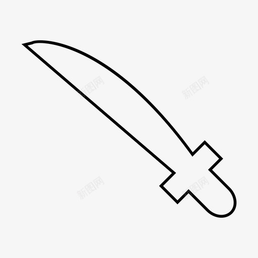 剑游戏剑刀图标svg_新图网 https://ixintu.com 中世纪 刀 剑 战争武器 武器 游戏剑