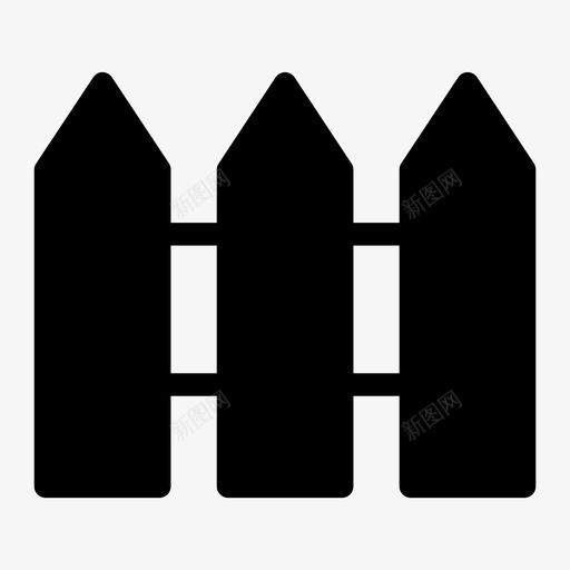 三板篱笆边框篱笆图标svg_新图网 https://ixintu.com 三板篱笆 园艺 木材 篱笆 花园 边框