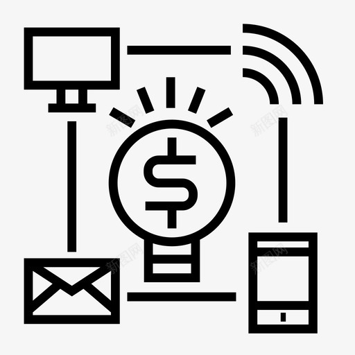 媒体策略商业理念图标svg_新图网 https://ixintu.com 商业 媒体策略 理念 营销