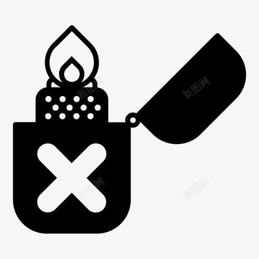 zippo打火机香烟火图标svg_新图网 https://ixintu.com zippo打火机 吸烟 火 香烟