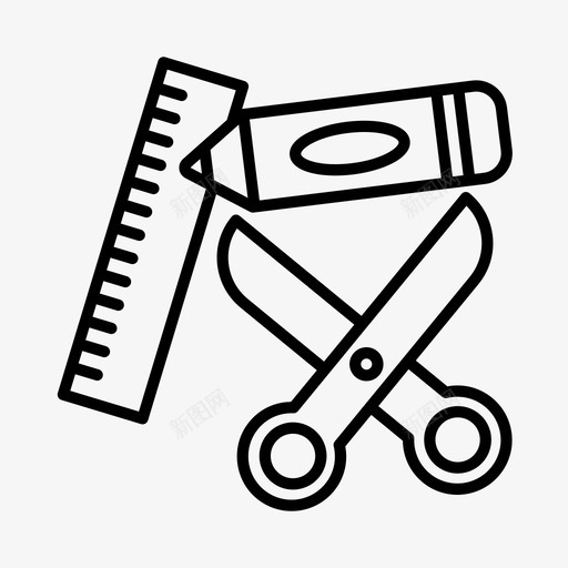 学校教育设备图标svg_新图网 https://ixintu.com 剪刀 学校 教育 文具 用品 设备