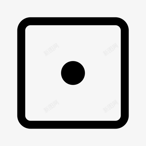 骰子一1运气不好图标svg_新图网 https://ixintu.com 1 棋盘游戏 运气不好 骰子一
