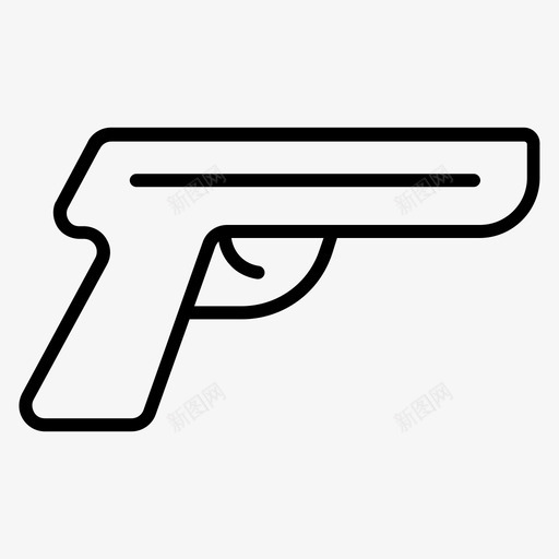 枪射击运动1图标svg_新图网 https://ixintu.com 射击 枪 运动1