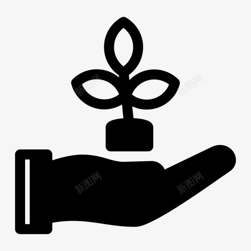 铲植物手势手图标svg_新图网 https://ixintu.com 手 手势 铲植物