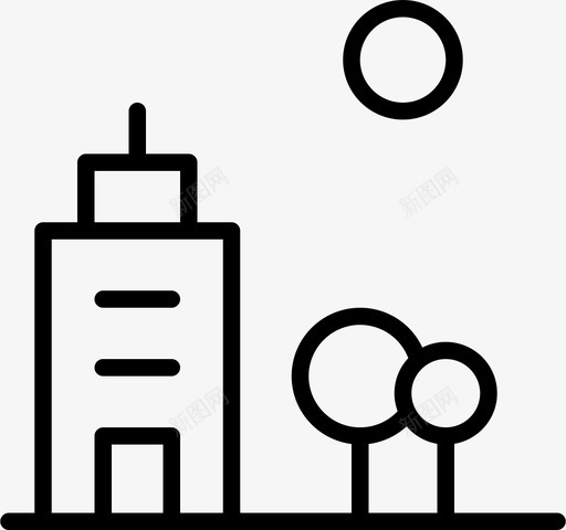 城市摩天大楼公寓白天图标svg_新图网 https://ixintu.com 公园 公寓 城市摩天大楼 天气景观稀薄 景观 白天 阳光