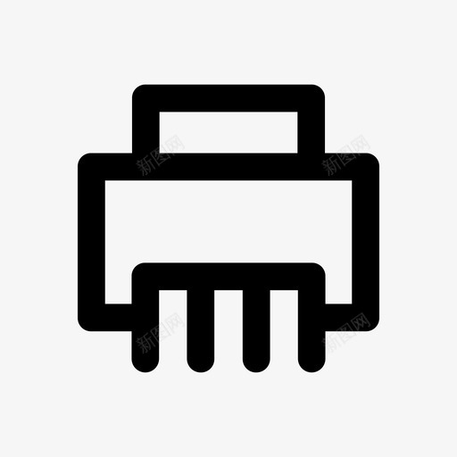 碎纸机销毁文件图标svg_新图网 https://ixintu.com 必需品 文件 碎纸机 销毁
