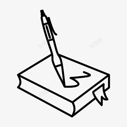 写书日记图标svg_新图网 https://ixintu.com 书 写 字典 学校 文学 日记 阅读