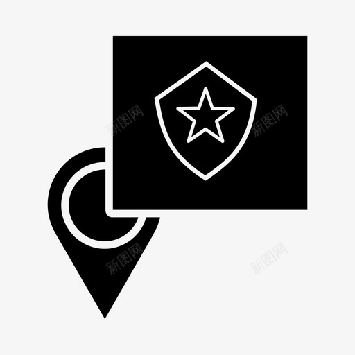 派出所事业单位定位密码图标svg_新图网 https://ixintu.com 事业单位 定位密码 派出所