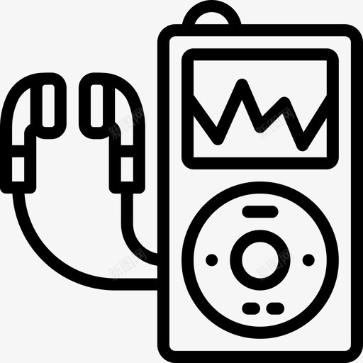 mp3播放器ipod音乐图标svg_新图网 https://ixintu.com ipod mp3播放器 复古 时髦轮廓 音乐