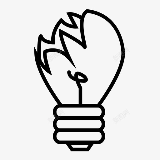 坏灯泡坏主意灯泡图标svg_新图网 https://ixintu.com 坏主意 坏灯泡 思想 灯泡