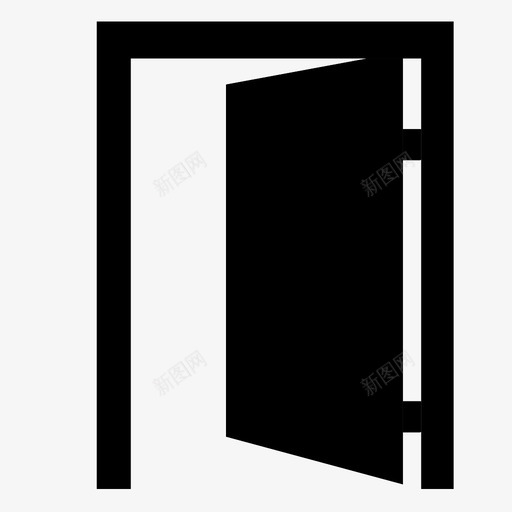 开门大楼入口图标svg_新图网 https://ixintu.com 入口 出口 大楼 开门