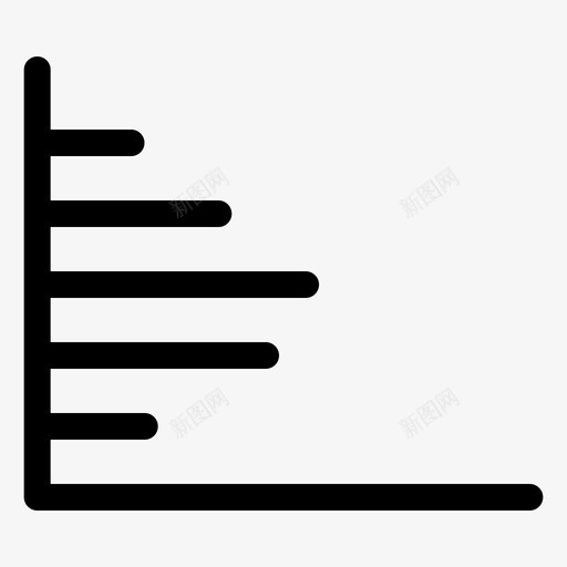 柱状图轮廓图图标svg_新图网 https://ixintu.com 柱状图 轮廓图