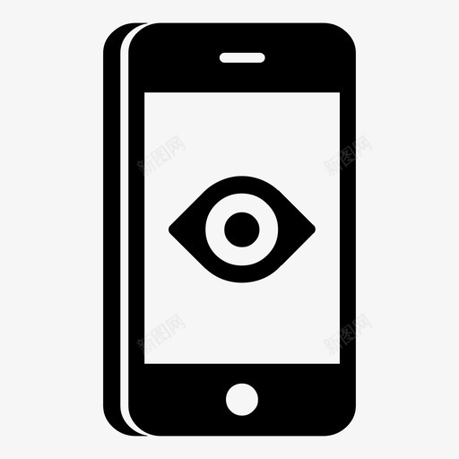 智能手机眼睛智能手机功能图标svg_新图网 https://ixintu.com 智能手机 智能手机功能 眼睛