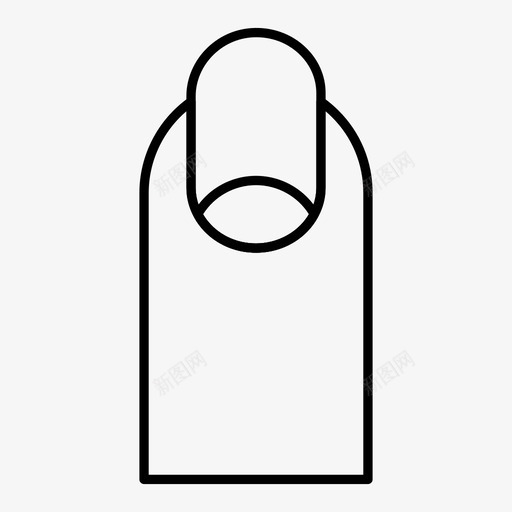 指甲商务手指图标svg_新图网 https://ixintu.com 商务 手指 指甲 水疗 美容和水疗细线图标 美甲