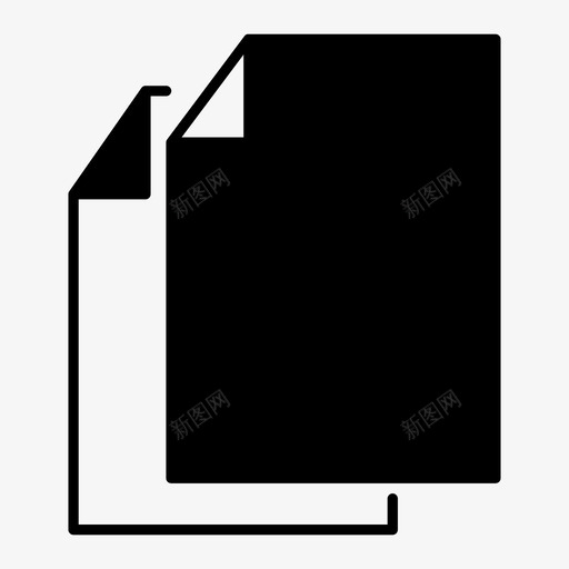 双联纸复印件双联件图标svg_新图网 https://ixintu.com 双联件 双联纸 复印件