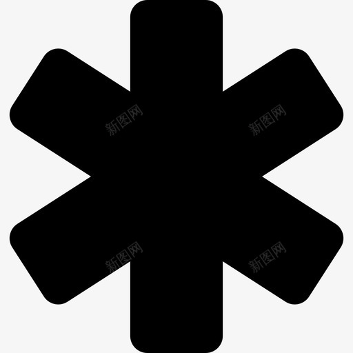 星号形状保健图标svg_新图网 https://ixintu.com 保健 形状 星号
