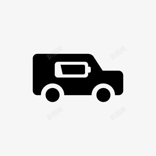 电动汽车电动面包车电瓶图标svg_新图网 https://ixintu.com 汽车 电动汽车 电动面包车 电瓶