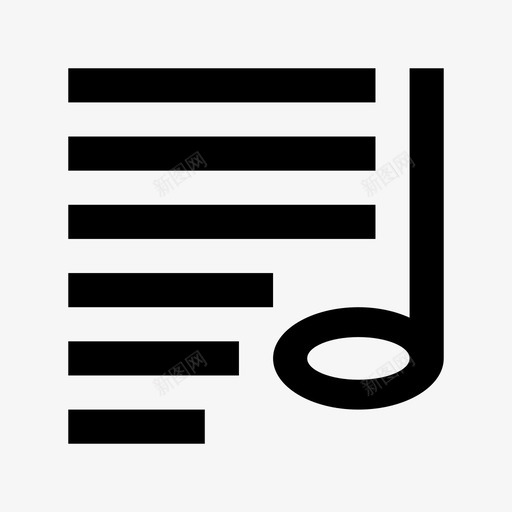 音乐播放列表撰写备忘图标svg_新图网 https://ixintu.com 声音 备忘 撰写 电子设备 线路 音乐播放列表