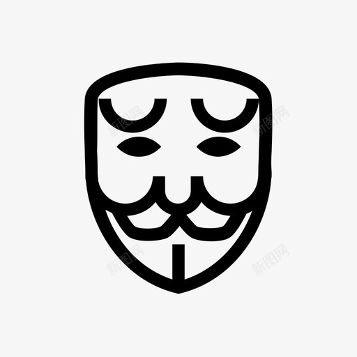 匿名担心表情符号黑客图标svg_新图网 https://ixintu.com 互联网 匿名担心 匿名面具 表情符号 面具 黑客