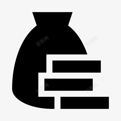 钱袋硬币金融图标svg_新图网 https://ixintu.com 固体 电子商务 硬币 金融 钱袋