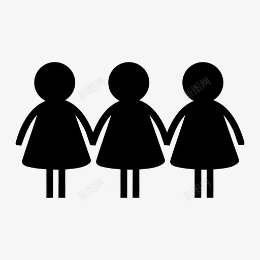 女人女儿家庭图标svg_新图网 https://ixintu.com 女人 女儿 女孩 姐妹 家庭