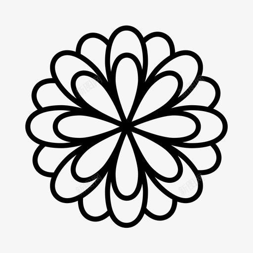 花大丽花花店图标svg_新图网 https://ixintu.com 大丽花 春天 花 花店 苗圃