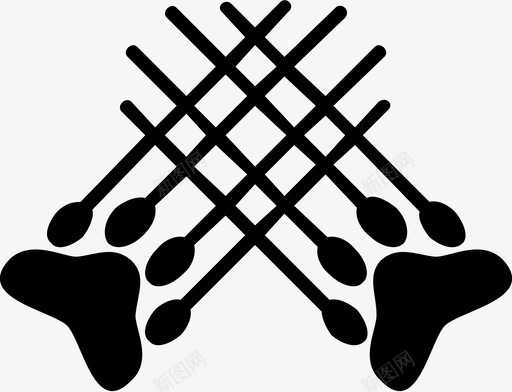猫爪子抓痕图标svg_新图网 https://ixintu.com 抓痕 爪子 猫