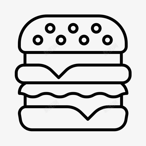 汉堡烘焙店快餐图标svg_新图网 https://ixintu.com 外卖 快餐 汉堡 烘焙店 面包店