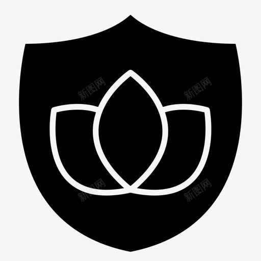 自然保护生态能源图标svg_新图网 https://ixintu.com 环境 环境雕文 生态 盾牌 能源 自然保护