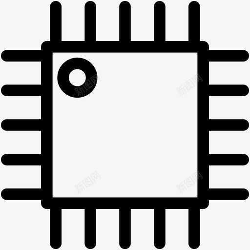 微控制器cpu微处理器图标svg_新图网 https://ixintu.com cpu 微处理器 微控制器 电子符号概述