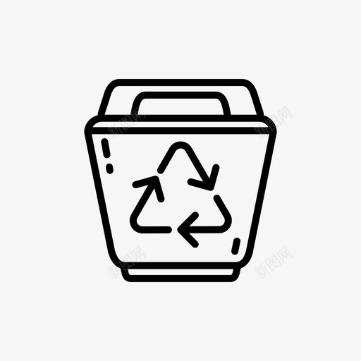 回收站处理生态图标svg_新图网 https://ixintu.com 回收站 垃圾 处理 环境 生态 生态线性图标集