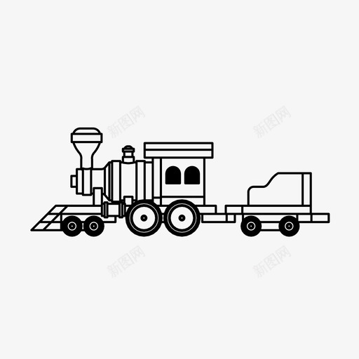 火车蒸汽机玩具火车图标svg_新图网 https://ixintu.com 火车 玩具火车 蒸汽机 运输工具