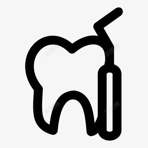 牙齿牙医健康图标svg_新图网 https://ixintu.com 健康 牙医 牙根 牙齿 磨牙