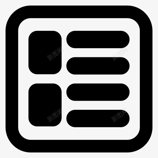 版面新闻时事通讯图标svg_新图网 https://ixintu.com 新闻 时事通讯 演示文稿 版面