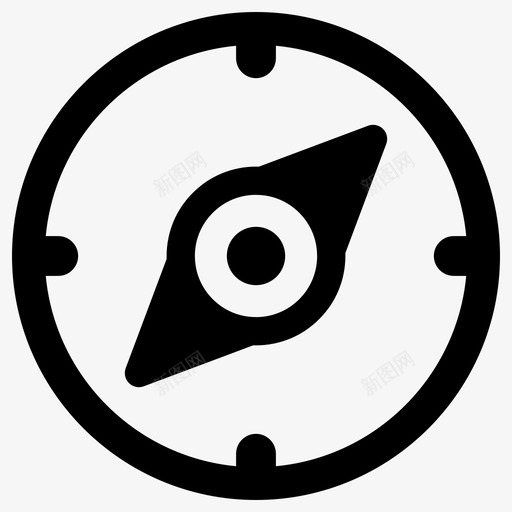 指南针导航位置图图标svg_新图网 https://ixintu.com 位置图 导航 指南针