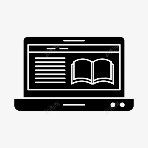 在线学习电子书教育图标svg_新图网 https://ixintu.com 在线 在线学习 学校 教育 教育学校 电子 电子书