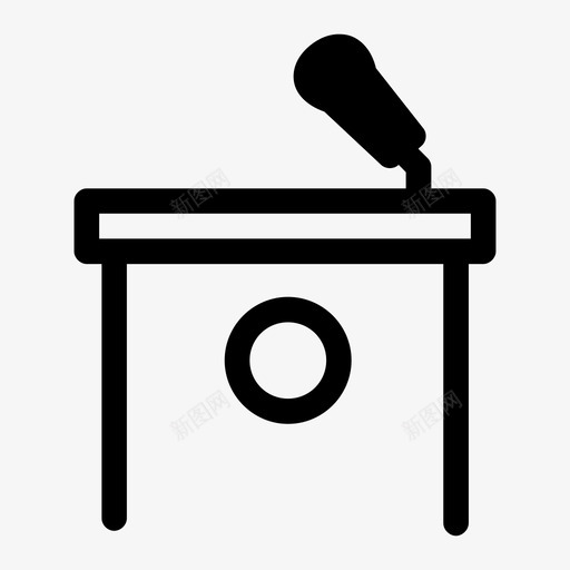 扬声器音频麦克风图标svg_新图网 https://ixintu.com 主持人 声音扬声器 扬声器 音频 麦克风