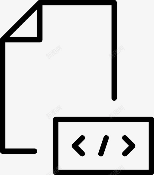页面代码文档图标svg_新图网 https://ixintu.com 代码 数字纸张精简 文档 标记 纸张 编程 页面