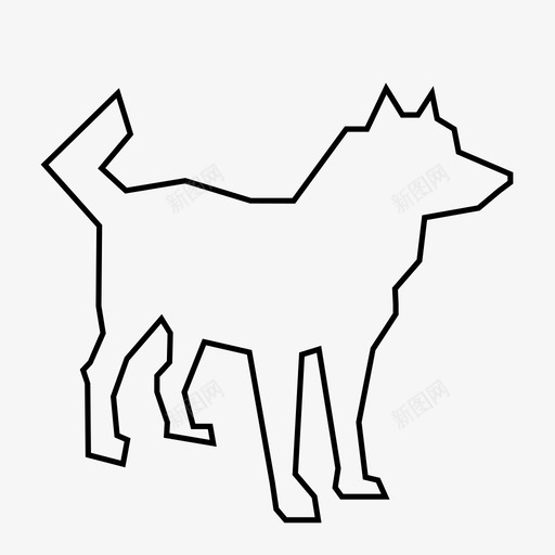 狼动物狗图标svg_新图网 https://ixintu.com 动物 北方 北方隔离 森林生物 狗 狼
