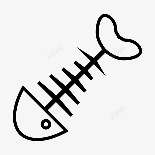 鱼死鱼吃过的鱼图标svg_新图网 https://ixintu.com 吃过的鱼 死鱼 海 骨骼 鱼 鱼骨头