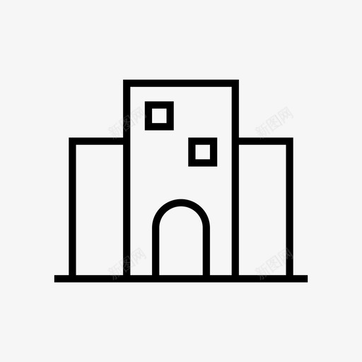 本地便利店建筑市场图标svg_新图网 https://ixintu.com 基本 市场 建筑 本地便利店