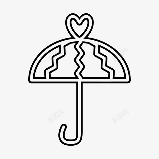 雨伞婚礼图标svg_新图网 https://ixintu.com 婚礼 雨伞
