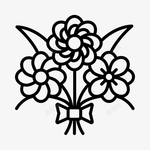 花束花朵新娘图标svg_新图网 https://ixintu.com 新娘 花 花匠 花园 花朵 花束