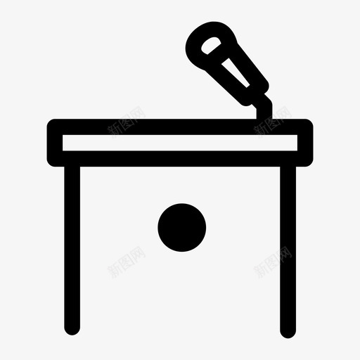 扬声器会议麦克风图标svg_新图网 https://ixintu.com 主持人 会议 声音 扬声器 麦克风
