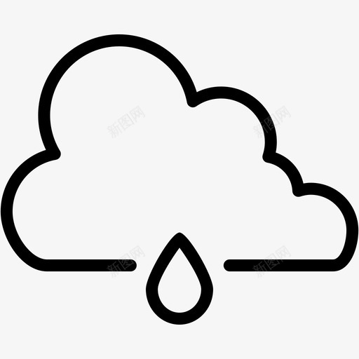 云雨多云下降图标svg_新图网 https://ixintu.com 下降 云雨 多云 天气 天气8