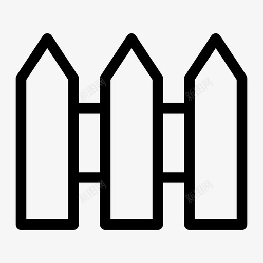 三板篱笆边框篱笆图标svg_新图网 https://ixintu.com 三板篱笆 园艺 木材 篱笆 花园 边框