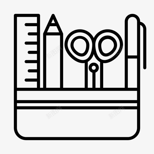 文具办公室钢笔图标svg_新图网 https://ixintu.com 书房 办公室 文具 钢笔 铅笔杯