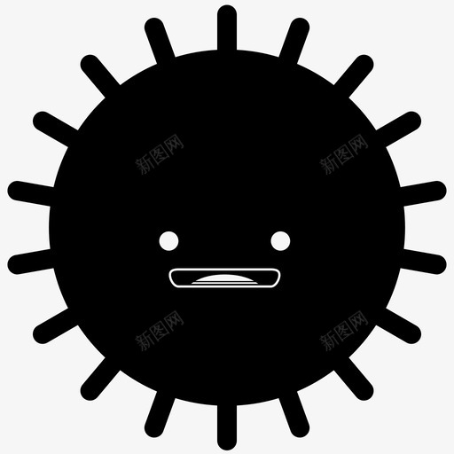 太阳友军怪物图标svg_新图网 https://ixintu.com 友军 太阳 怪物 星星 病毒