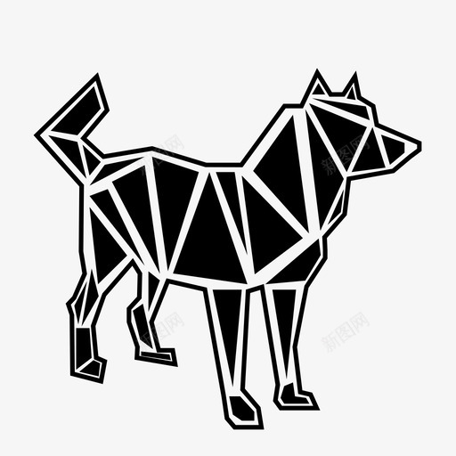狼动物狗图标svg_新图网 https://ixintu.com 动物 北方 北方隔离 森林生物 狗 狼