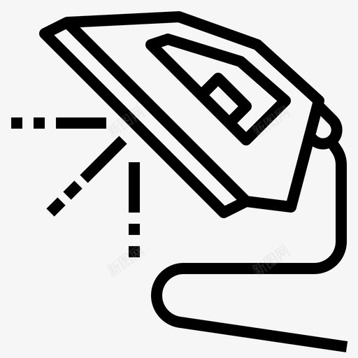 熨斗器具布图标svg_新图网 https://ixintu.com 器具 布 熨斗 电 缝纫 缝纫工具 配件和针线活